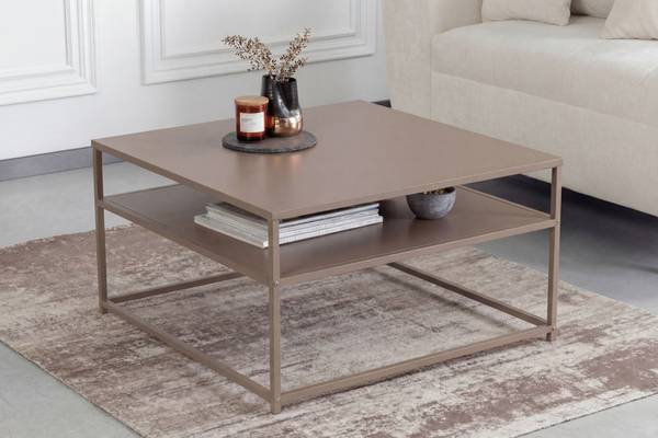 Couchtisch DURA Beige - Stahl - 70 x 40 x 70 cm