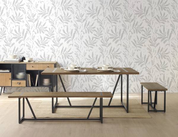 Servieskast 10964 zwart - deels massief hout - 148 x 81 x 35 cm