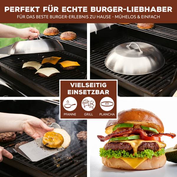 Burgerhaube 14178 Silber - Metall - 32 x 12 x 32 cm