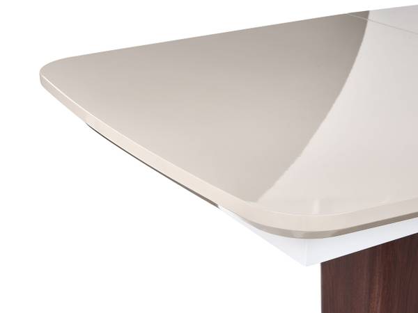 Table extensible BERRIGAN Beige - Marron - Bois manufacturé - 90 x 76 x 160 cm