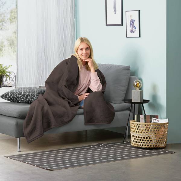 Wohndecke 2er-Pack 160730 Taupe - 100 x 150 cm