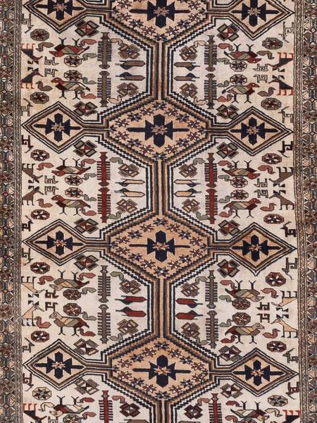 Orientteppich Oriental Beige - Naturfaser - 90 x 1 x 304 cm