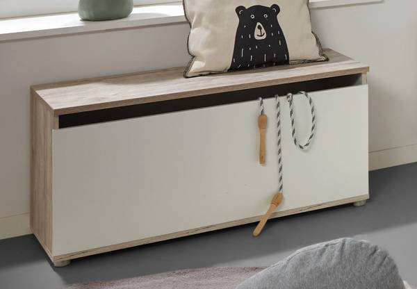 Kinderzimmer-Set Bente 4-tlg. Braun - Weiß - Holzwerkstoff