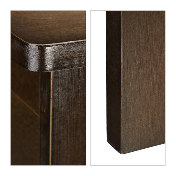 Badezimmerschrank dunkelbraun LAMELL Braun - Silber - Holzverbundwerkstoff - 26 x 92 x 50 cm