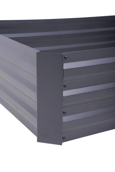 Hochbeet PISA Grau - Metall - 91 x 30 x 121 cm