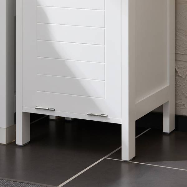 Hoge kast BZR123-W wit - plaatmateriaal op houtbasis - 30 x 145 x 30 cm
