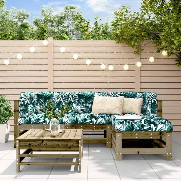 Salon de jardin 3029348 (lot de 5) Marron - Vert