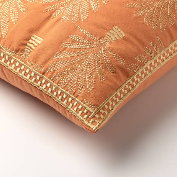 Kissenbezug Cycas Orange - Textil - 45 x 45 x 10 cm