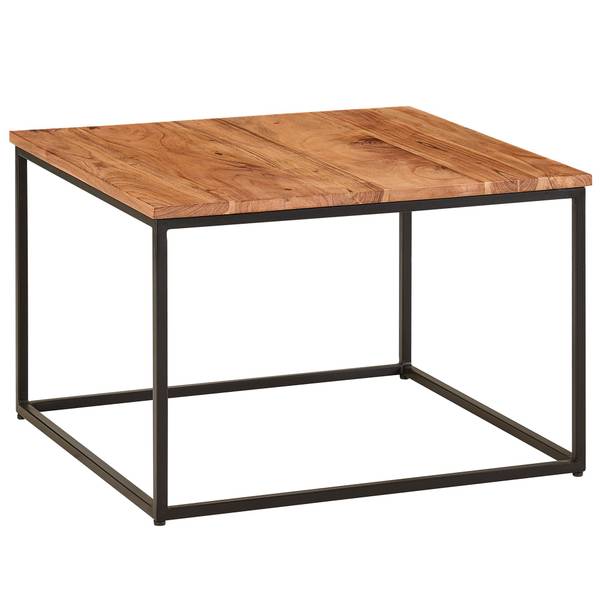 Couchtisch ARQUATA mit Eisengestell Beige - Akazie - 60 x 41 x 60 cm