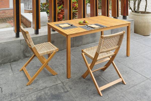 Gartenstühle CURITIBA 2er Set Braun - Massivholz - 48 x 85 x 54 cm