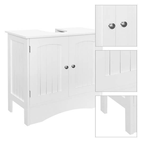 Meuble sous-vasque 60x30x60cm blanc Blanc - Bois manufacturé - 30 x 60 x 60 cm