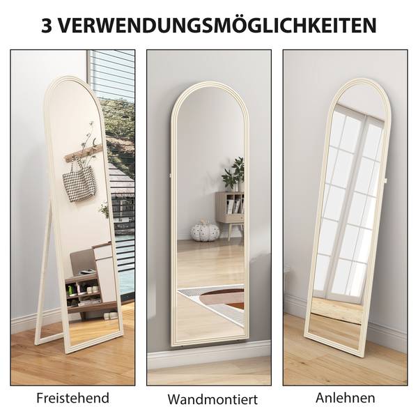 Ganzkörperspiegel 83D-067V01WT Weiß - Kunststoff - 4 x 160 x 50 cm