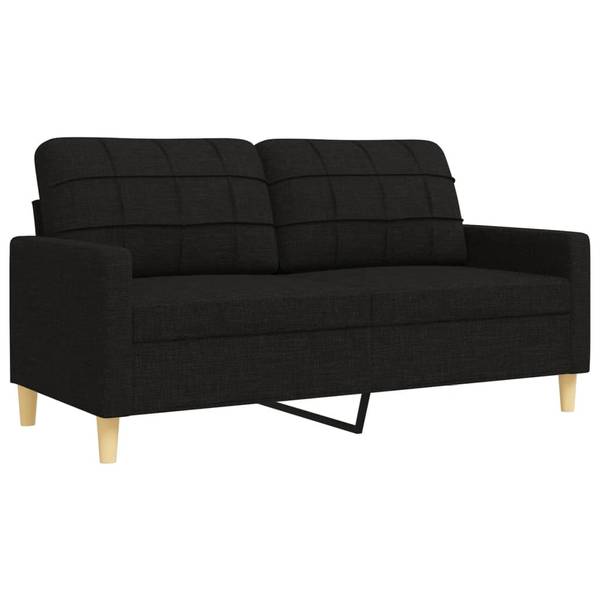 Sofagarnitur 3037818 2er Set Schwarz - Textil - 226 x 80 x 77 cm