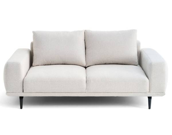 Einzelfsofa VICENCE Beige - Flachgewebe - 202 x 89 x 115 cm