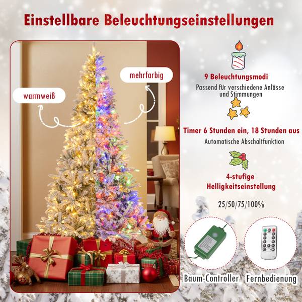 Halber Weihnachtsbaum OY47402PQ Grün - Kunststoff - 28 x 180 x 55 cm