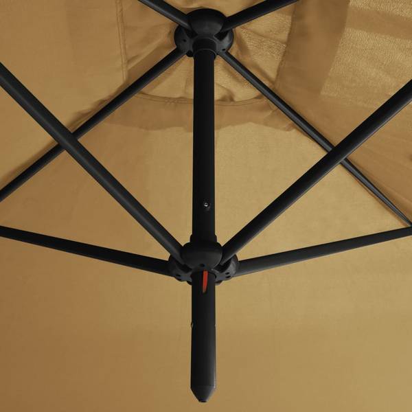 Sonnenschirm 3008734 Grau - Stahl - 290 x 260 x 600 cm