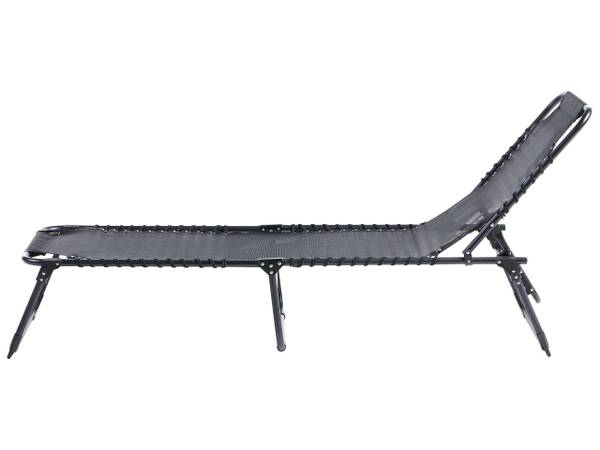 Gartenliege AMBATO Schwarz - Metall - 58 x 30 x 188 cm
