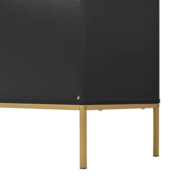Sideboard Maus Schwarz - Holzwerkstoff - Metall - 150 x 80 x 40 cm