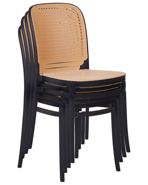 Gartenset PLOSE 4-tlg Beige - Schwarz