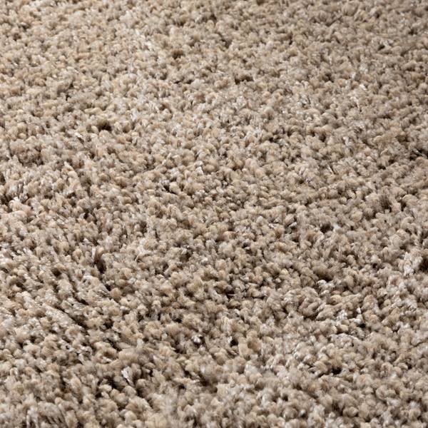 Hochflorteppich Twilight rund Beige - Polypropylen - 200 x 200 cm