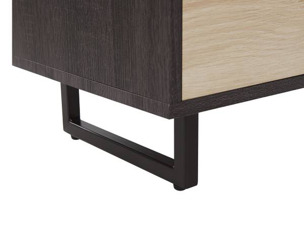 TV-Möbel MAINE Schwarz - Braun - Holzwerkstoff - 140 x 44 x 35 cm