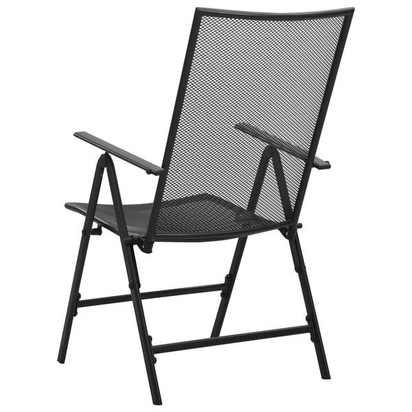 Chaise pliable 310153 (lot de 4) Gris - Acier - 94 x 106 x 57 cm