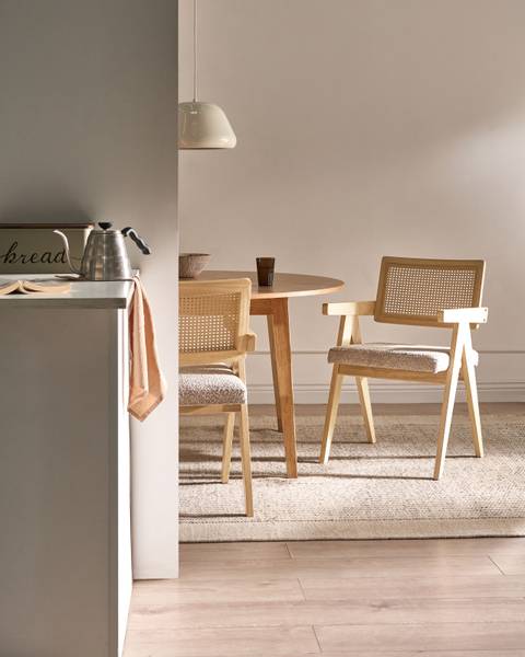 Chaise de salle à manger AVA Beige - Marron - Marron clair
