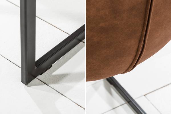 Stuhl MIAMI Braun - Microfaser - Polyester - 46 x 88 x 63 cm