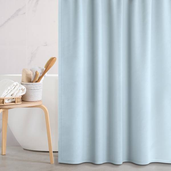 Duschvorhang Seebrise Blau - Polyester - 180 x 200 x 1 cm