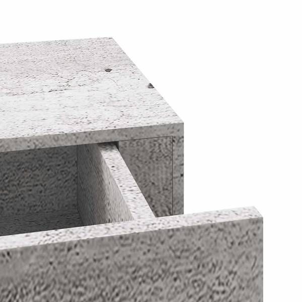 Schubladenregal 3006702-2 (2er Set) Steingrau - Tiefe: 60 cm