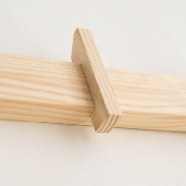 Kleiderständer Figuera Klein Unlackiert Braun - Kiefer - 40 x 12 x 5 cm