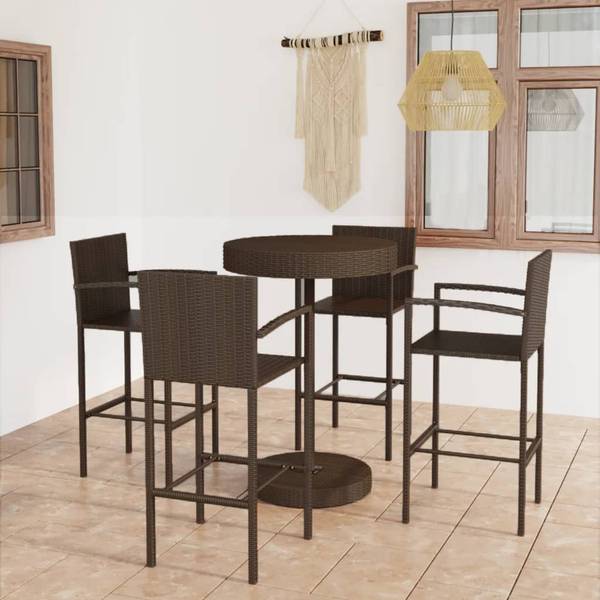Bar de jardin 3011732-2 (lot de 5) Marron - Polyéthylène - 76 x 106 x 76 cm
