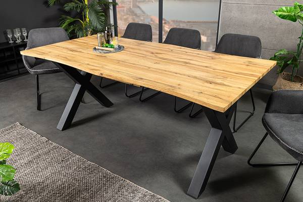 Esstisch WILD Braun - Wildeiche - 160 x 75 x 90 cm