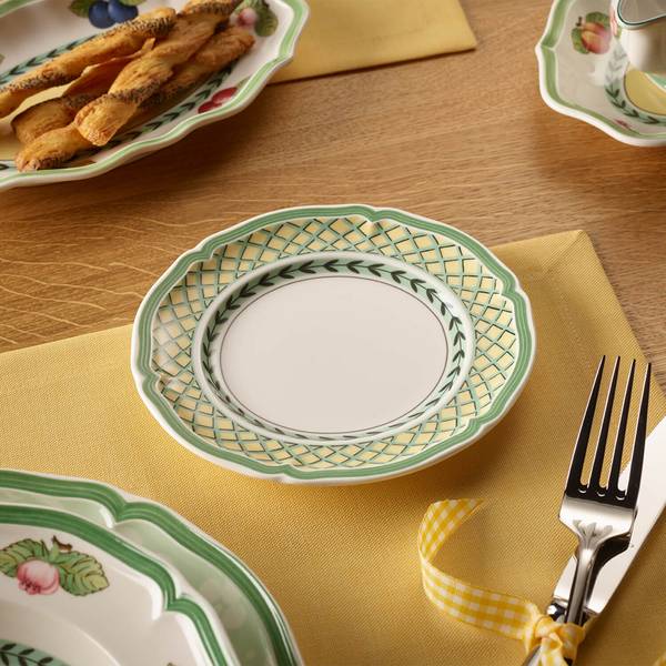 Brotteller French Garden 6er Set Porzellan - 18 x 2 x 18 cm