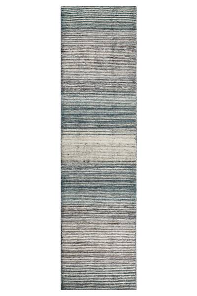 Läufer Hamptons TWENTYFOUR Blau - Grau - Polyester - 80 x 1 x 230 cm
