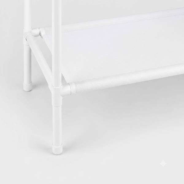 Portant 2 étagères, système emboîtable Blanc