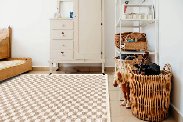 Teppich CHECKERS Beige - 200 x 290 x 200 cm