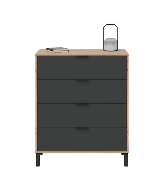 Kommode Enzo Braun - Holzwerkstoff - 40 x 94 x 78 cm
