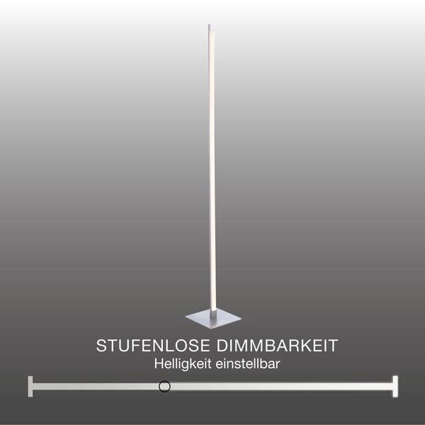 LED Stehlampe Bella Silber - Metall - 21 x 150 x 21 cm