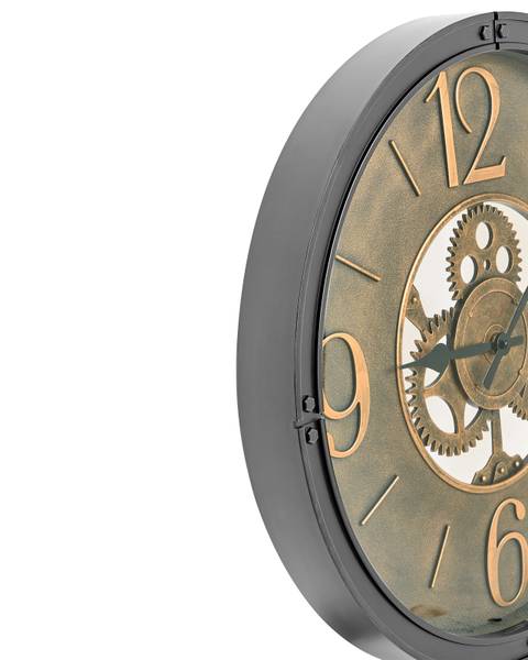 Wanduhr ALBACETE Schwarz - Braun - Kunststoff - 50 x 50 x 5 cm