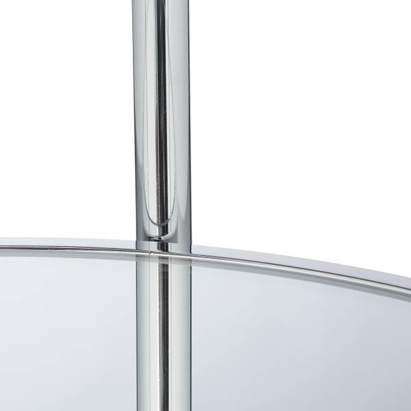 Servierwagen rund Silber Silber - Stahl - 50 x 75 x 50 cm