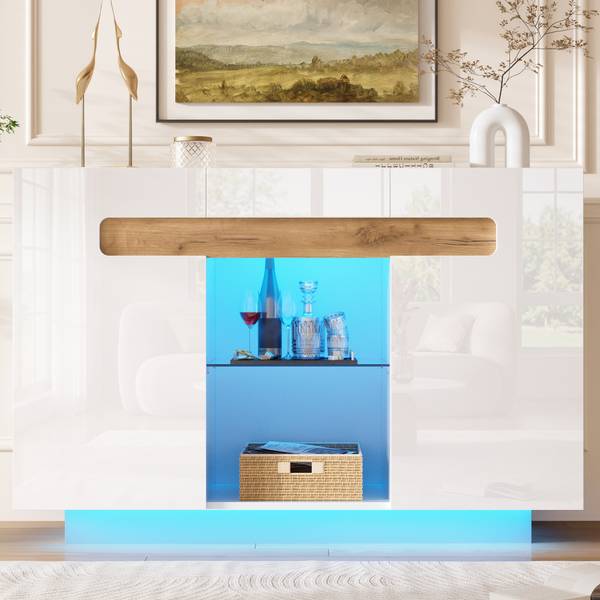 Sideboard GLOWMU Ⅲ Weiß - Holzwerkstoff - 120 x 80 x 40 cm