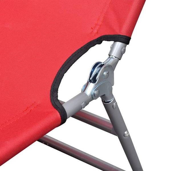 Sonnenliege 3005315 Rot - Stahl - 58 x 27 x 189 cm