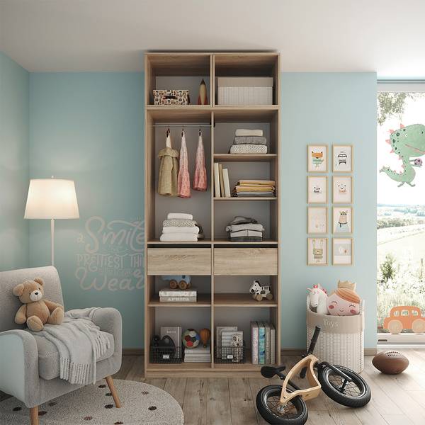 Kleiderschrank Elmo 61339 3er Set Eiche Sonoma Dekor