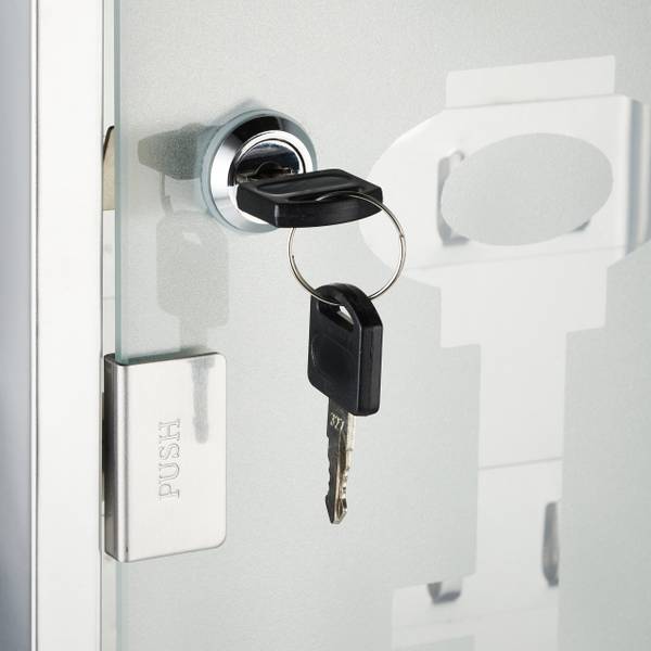 Schlüsselkasten zum Abschließen Silber - Stahl - 22 x 32 x 6 cm