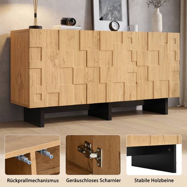 Wohnzimmermöbel Set Eurynom Ⅲ（2-tlg） Braun - Holzwerkstoff