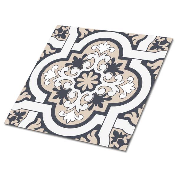 Zelfklevende Tegels Pliage set van 9 beige - polyester-PVC - 30 x 30 x 0 cm
