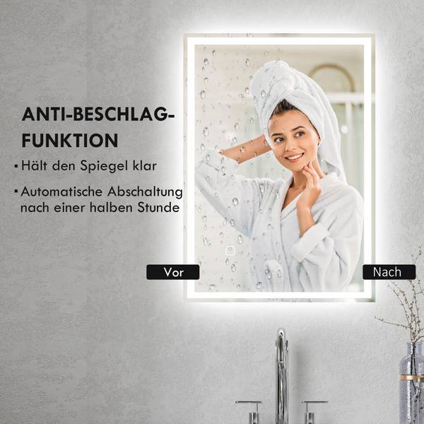 Badezimmerspiegel 834-032V91SR 70 x 50 cm