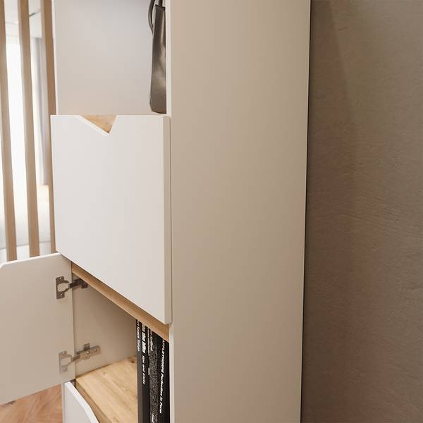 Kommode Marelle 57873 Asteiche Dekor - Reinweiß