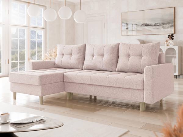 Ecksofa Bodo Hellrosa